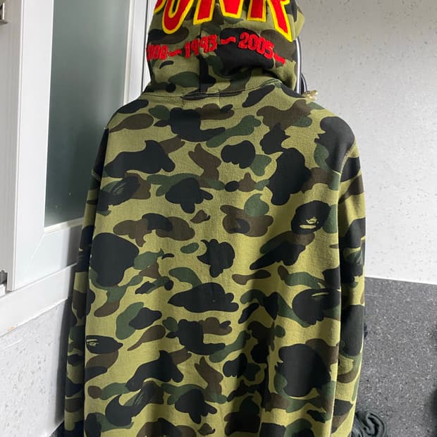 베이프 PONR 카모 샤크 후드 L