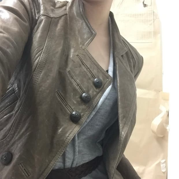 vintage brown leather jacket
