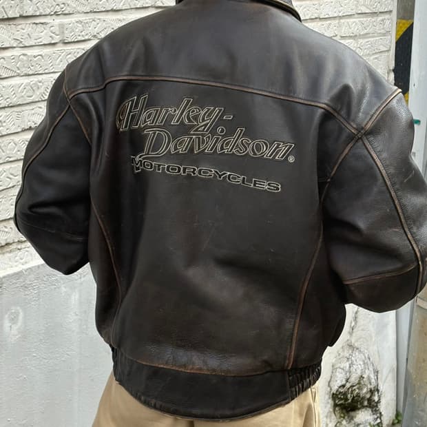 할리 데이비슨 Motorcycle 가죽자켓 다크브라운