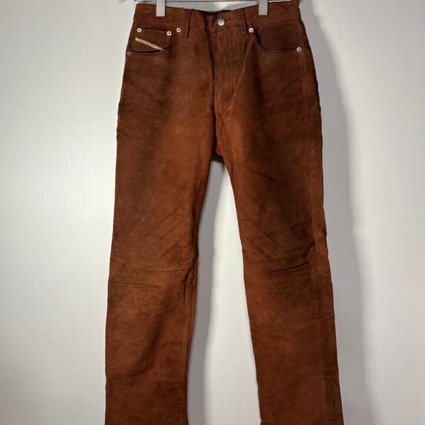 (30)90s 디젤 빈티지 스웨이드 레더 팬츠