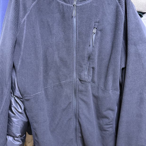 시티 레저 그리드 폴라 플리스 바라클라바 후디드 집업 [블랙]