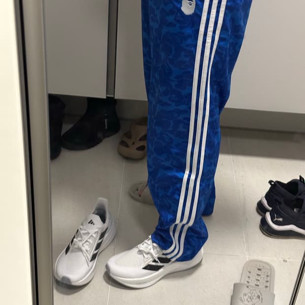 아디다스 베이프 트랙팬츠 블루