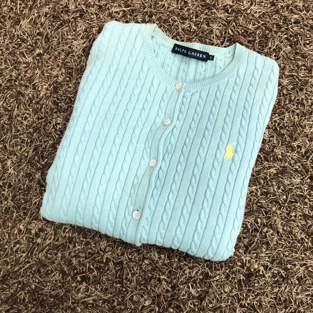 폴로 랄프로렌 여성 케이블 니트 가디건