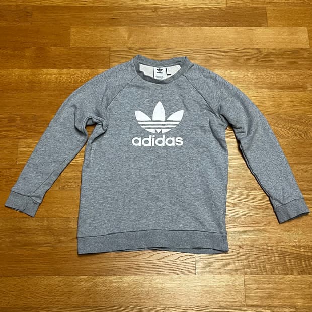 아디다스 회색 맨투맨 (M)