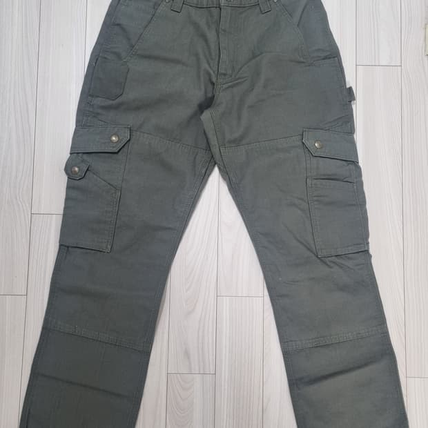 칼하트 더블니 카고 워크팬츠 모스그린 B342 32X30