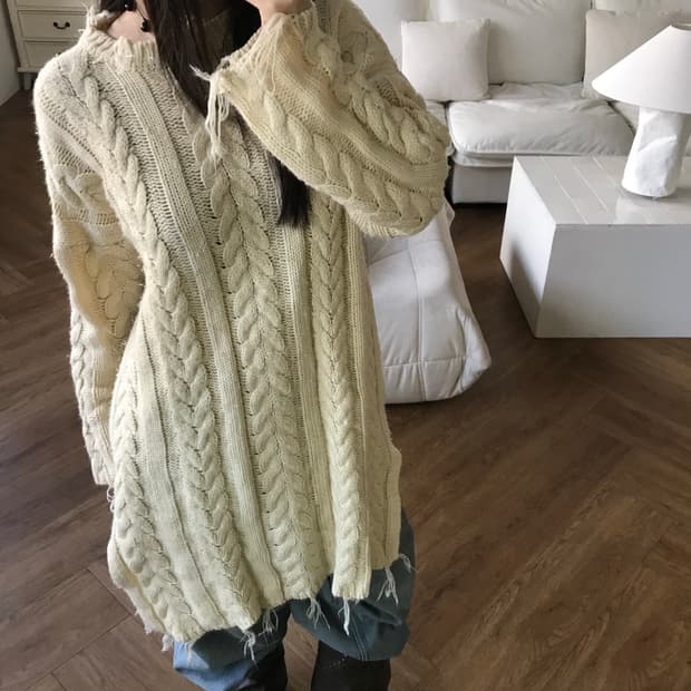 vintage ivory knit one-piece