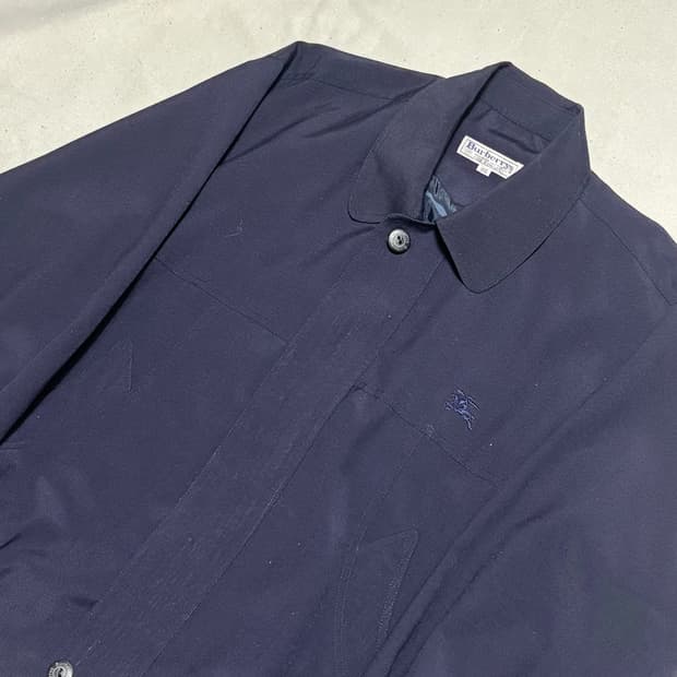 100 버버리 네이비 코튼 자켓