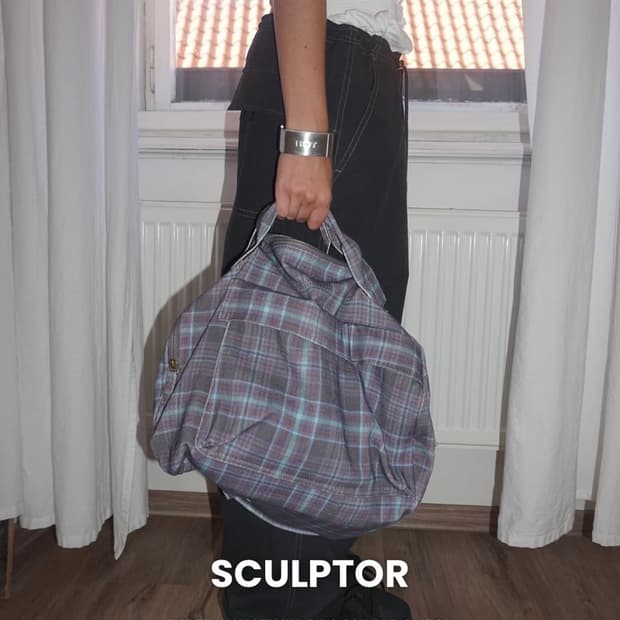 (구해요) 스컬프터 three-way twill bag purple