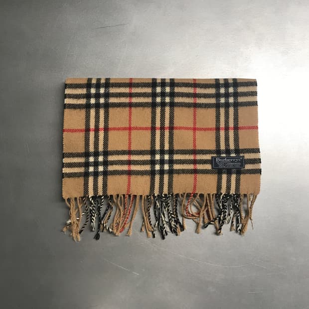 버버리 정품 램스울 머플러 베이지