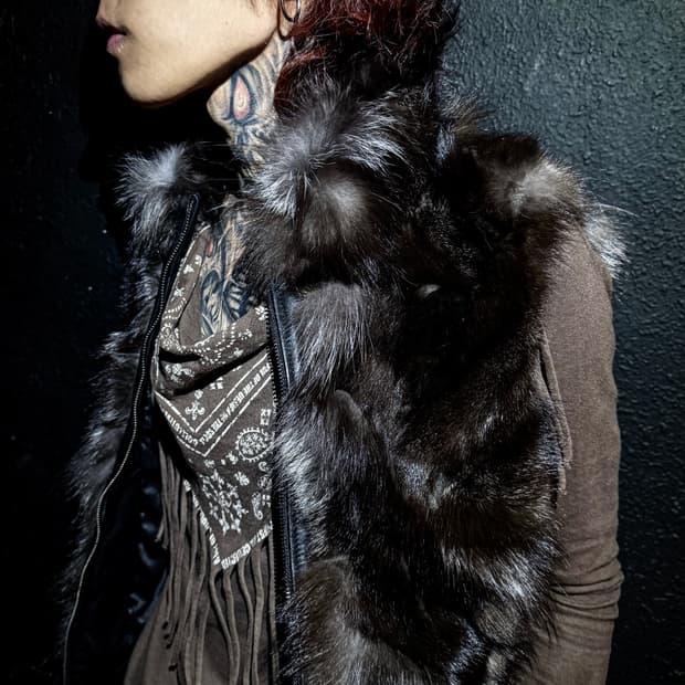 Fox Fur & Sheepskin Leather Vest