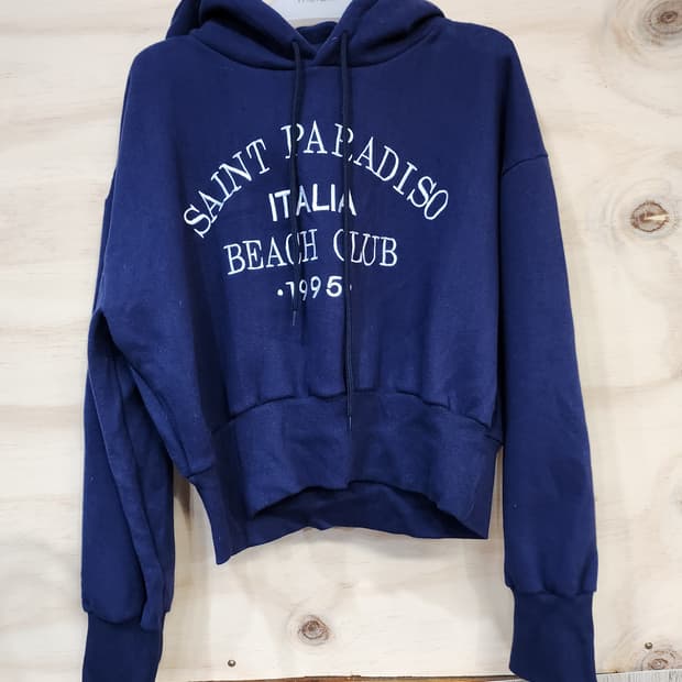 364) 여성 기모 크롭 후드티