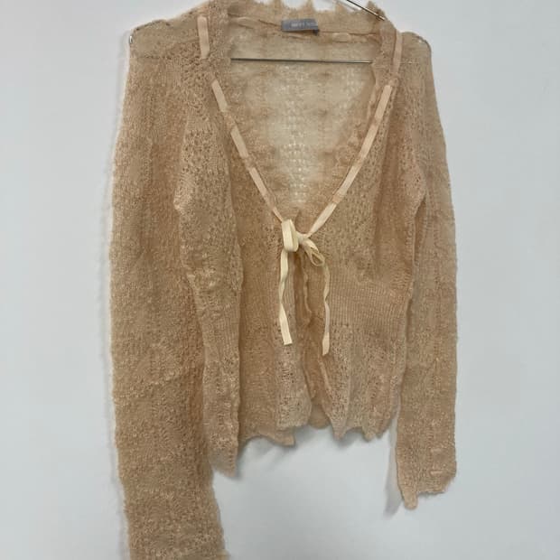 빈티지 모헤어 리본 가디건