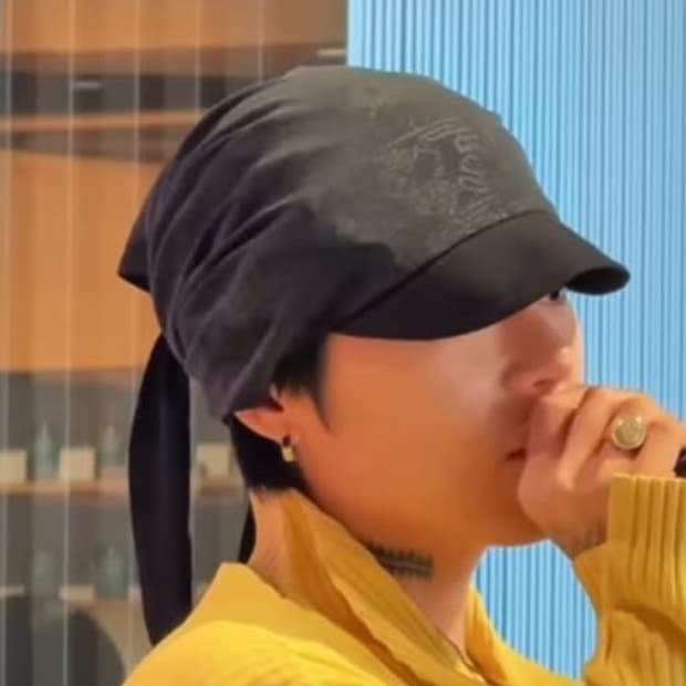 혜인서 레이어드 스카프 캡(새상품 택제거)
