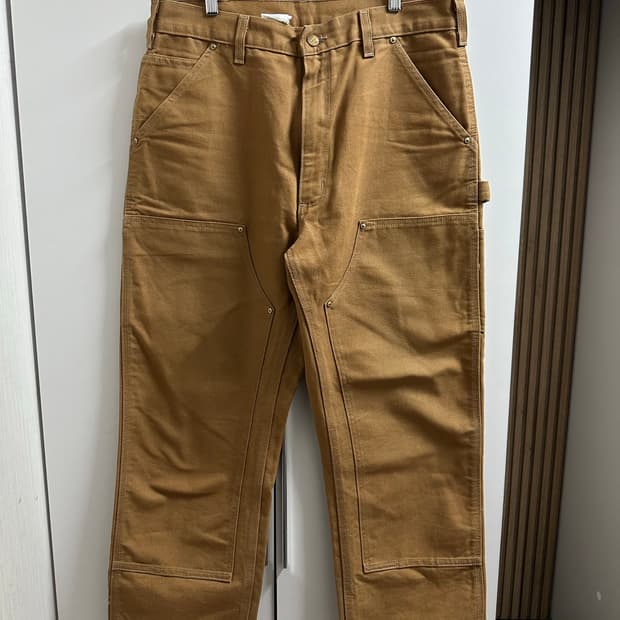 칼하트 더블니 B01 BRN 워크팬츠 33x34