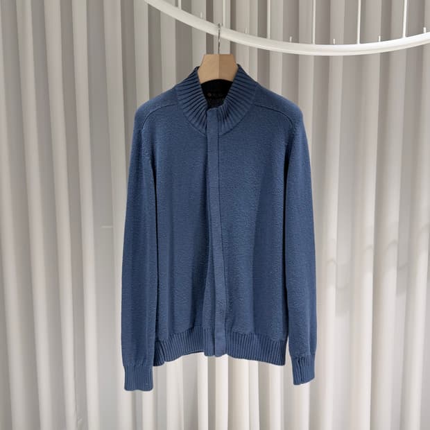 (A+/52) / 로로피아나 하이넥 집업 니트 자켓