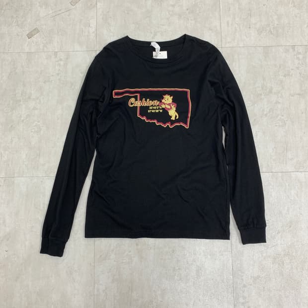 Vintage 프린팅 블랙 롱슬리브 #827