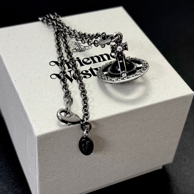 비비안웨스트우드 아카이브 고딕 미니 orb 목걸이 블랙