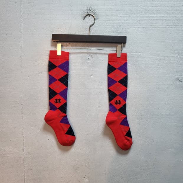 새상품 코오롱 빈티지 올드스쿨 아가일 하프삭스 양말