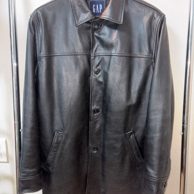 90s 갭 레더 코트 S