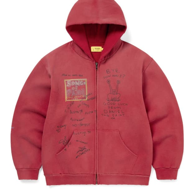 M)디스이즈네버댓 다니엘존스턴 후드집업 레드