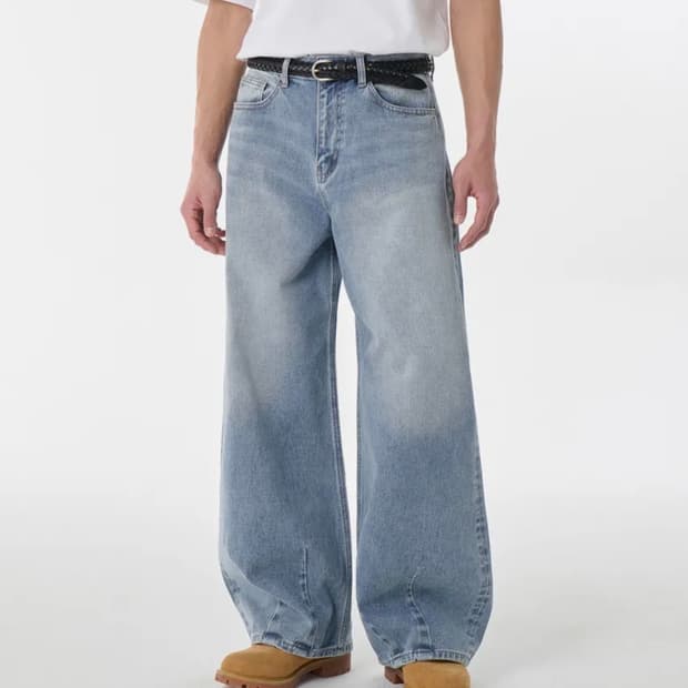 무탠다드 라이트 인디고 데님 팬츠