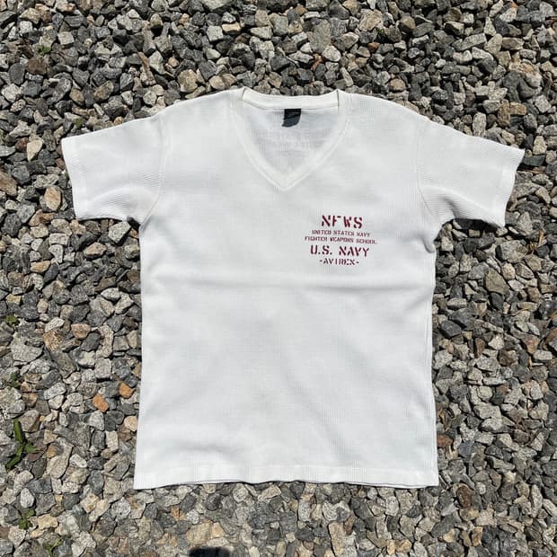 AVIREX U.S.NAVY 와플 티셔츠(실측확인)