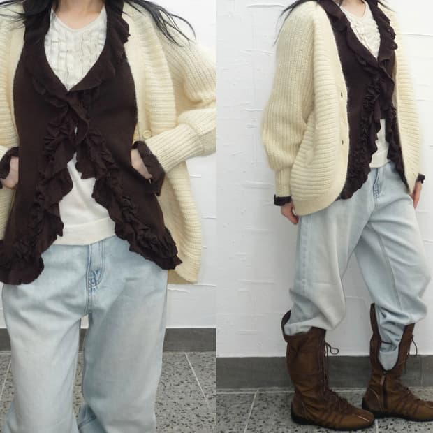 ivory cozy pocket cardigan