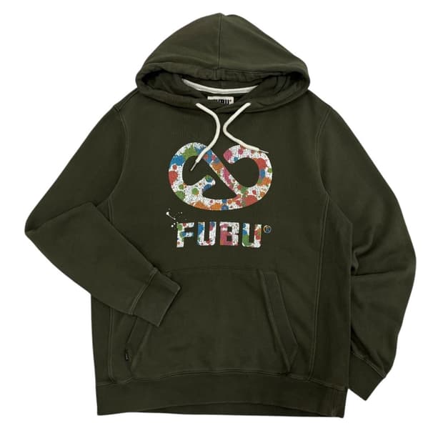 후부FUBU 페인트 스플래터 그래픽 후드티