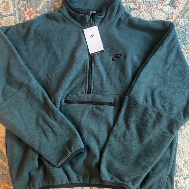 (새상품 XL) 나이키 클럽 플리스 보아 하프 집업 탑 후리스 아노락