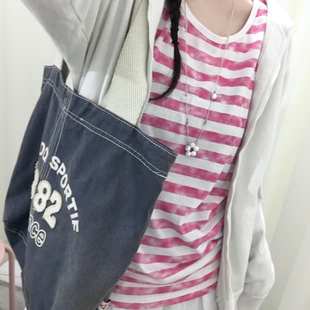 stripe hagumi sleeveless