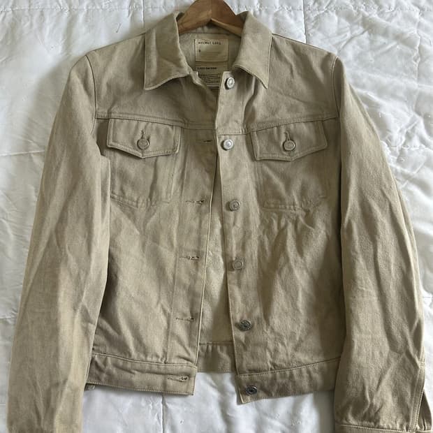 헬무트 랭 베이지 로우 데님 재킷