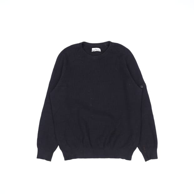XL 스톤아일랜드 와플 슬리브 패치 니트 N7484