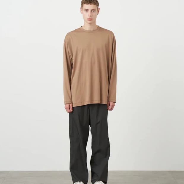 Aton COTTON LAWN WIDE EASY PANTS