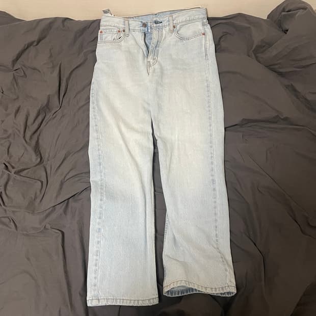 (w30, l32)리바이스 565 연청 데님 루즈핏 스트레이트 팬츠