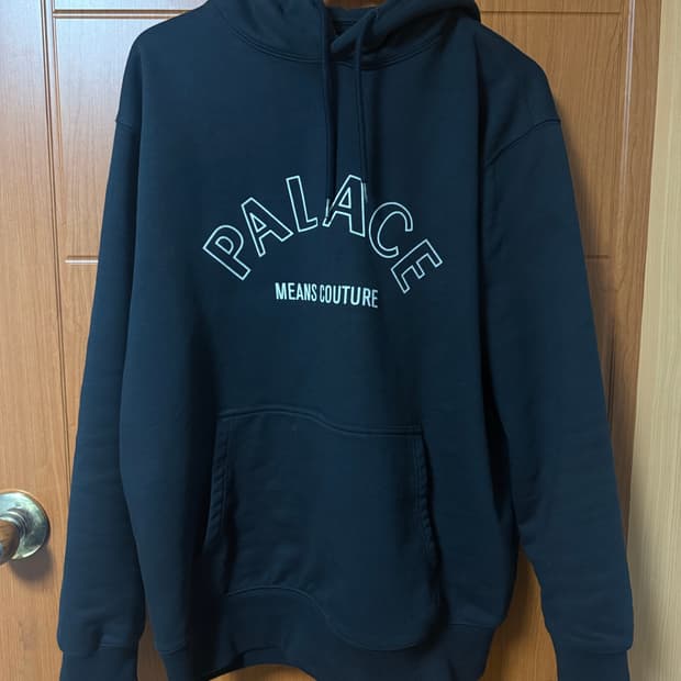 팔라스 블랙 래터링 후드