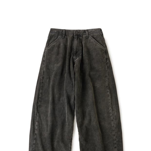 [3] 해칭룸 와이드 커브 코듀로이 팬츠 블랙