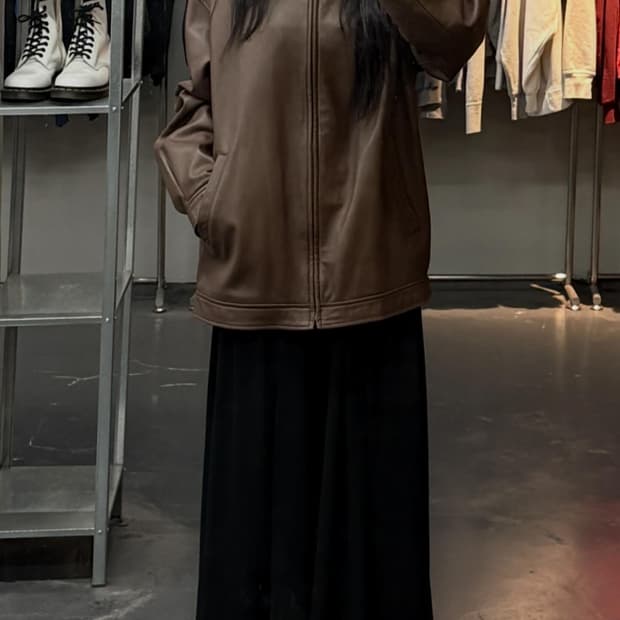 폴로 랄프로렌 브라운 레더자켓 A3790