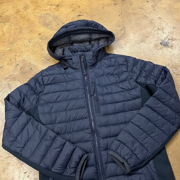 [정품/S] 아베크롬비 네이비 후드 패딩 점퍼 b14