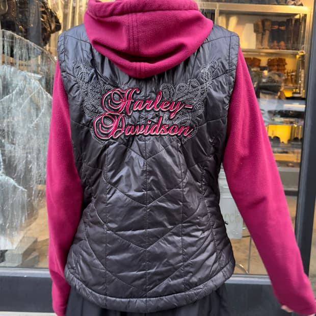 2010 빈티지 할리데이비슨 패딩 베스트 & 집업 세트