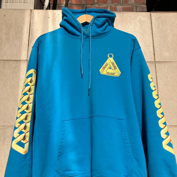 팔라스 스케이트보드 블루 트라이퍼그 후드 L