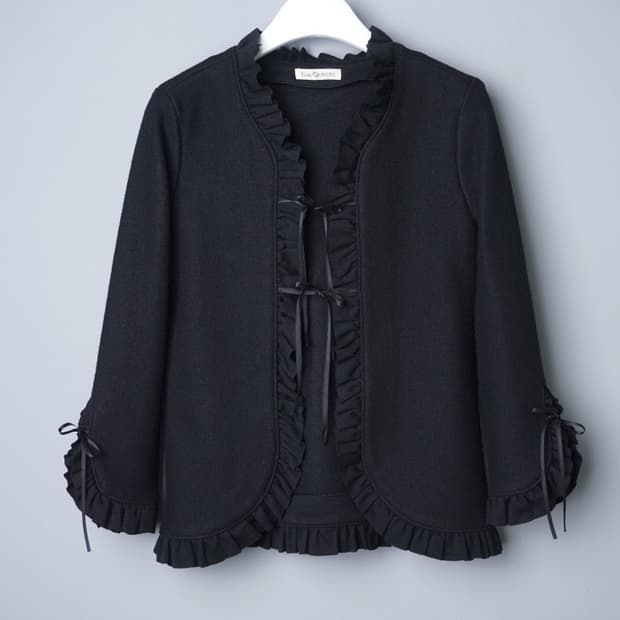 빈티지 러플 크롭 자켓