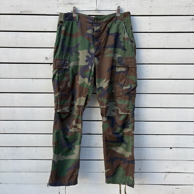 Vintage 80s 오리지널 미군 우드랜드 BDU 팬츠