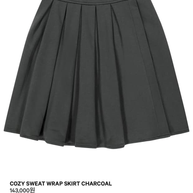 COZY SWEAT WRAP SKIRT CHARCOAL