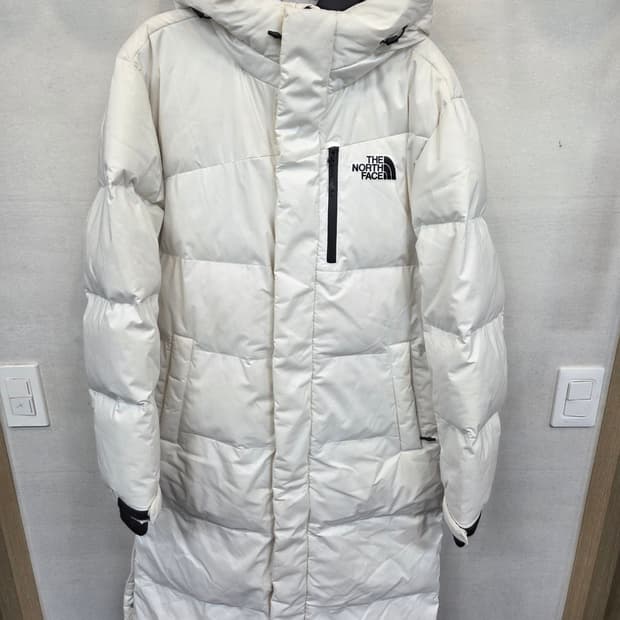 노스페이스 익스플로링 에코 덕다운 롱패딩 화이트  L