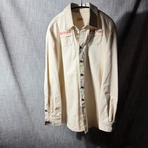 SS20 라프시몬스 슬림핏 데님셔츠