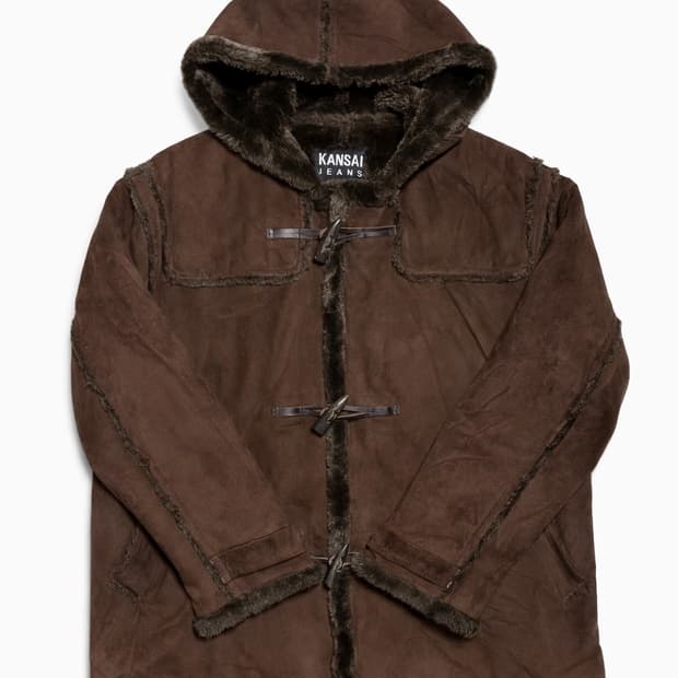 JPN 90s~00s 일본 빈티지 간사이 야마모토 진스 브라운 퍼 무스탕