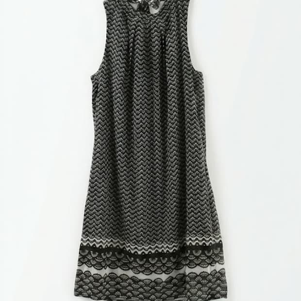 블랙 보헤미안 보더라인 드레스