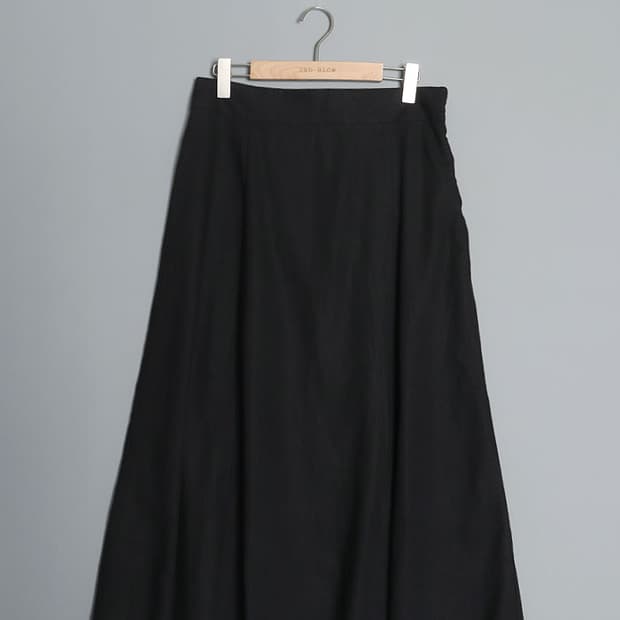G U Linen Blend Flared Skirt (31)