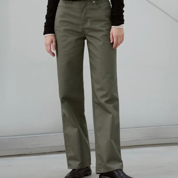 드로우핏 우먼 내츄럴 세미 와이드 컬러 진 그레이 M 새상품