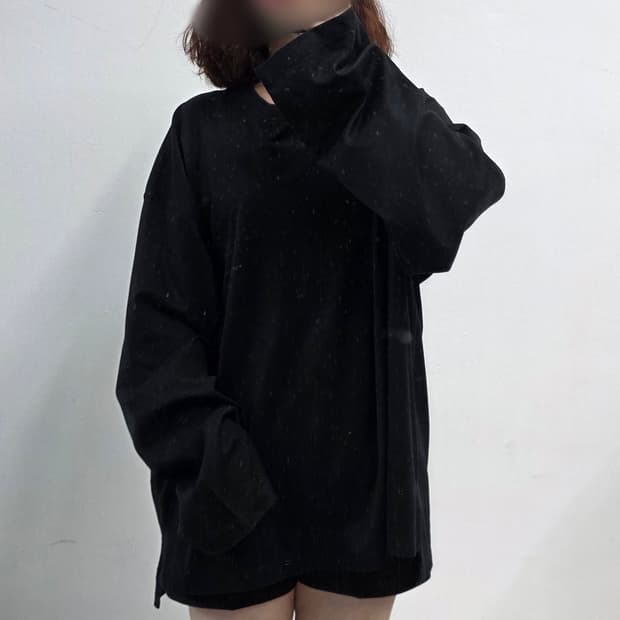 [프립]우영미 레더패치  티셔츠 블랙